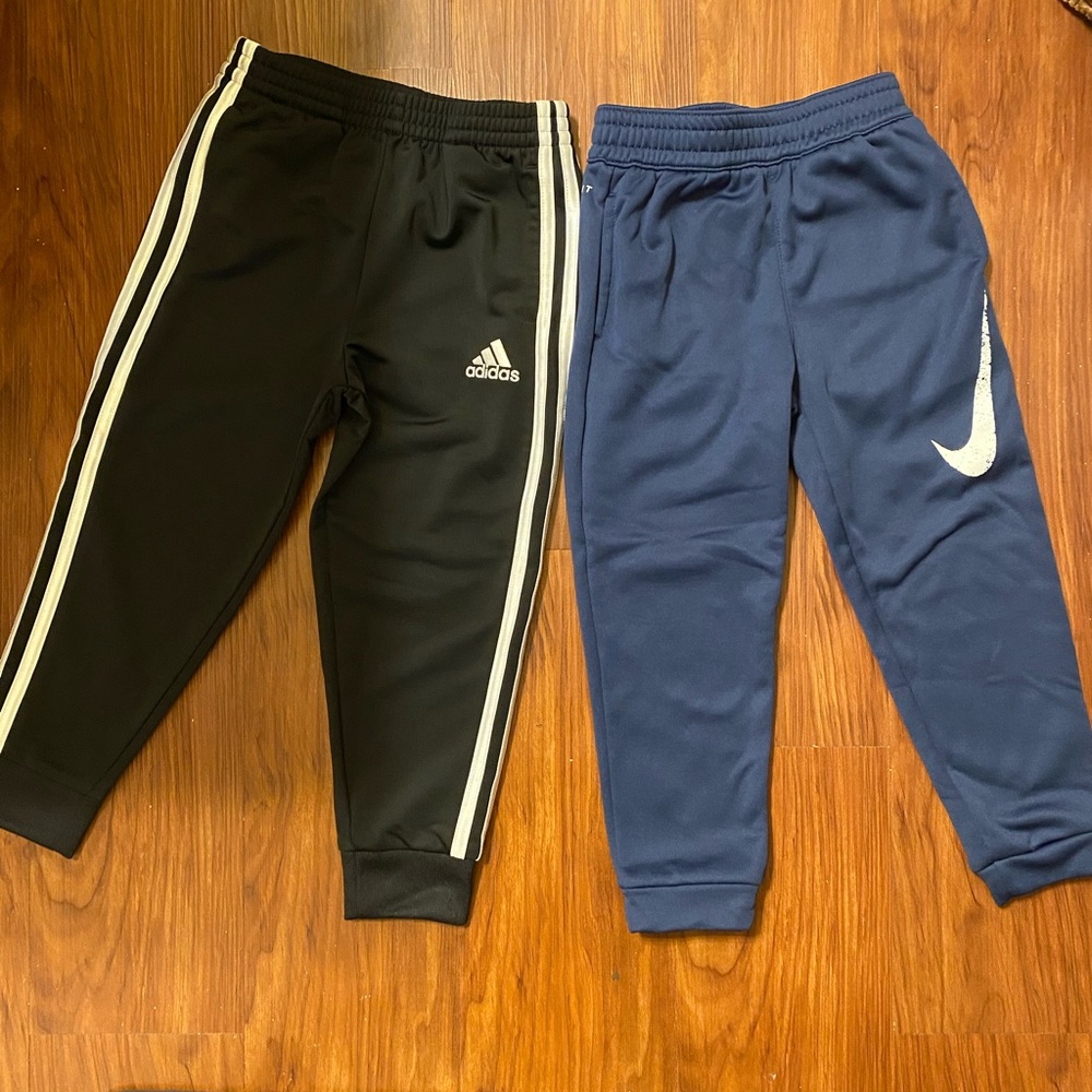 Boys Nike Pair of Navy Pants (sz 4T) & Boys Adidas Pair of Black Pants (sz 4)